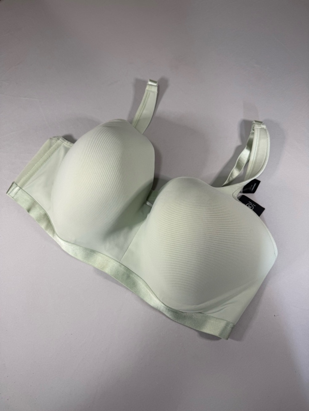 Addition Elle Wireless T-Shirt Bra 48D Ribbed Light Green NWT Comfort Plus Size